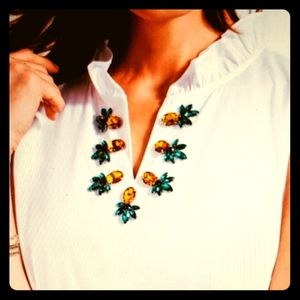 Talbots RSVP 🍍 Pineapple Shell EUC